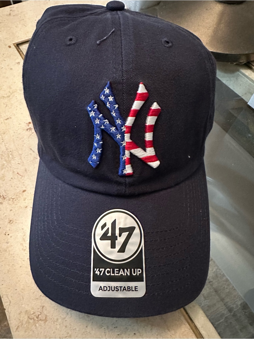 '47 Navy New York Yankees Cap with American Flag Logo